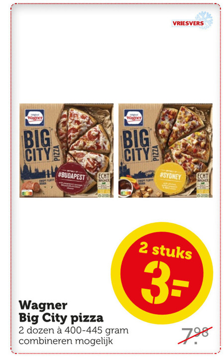 Wagner   diepvriespizza folder aanbieding bij  Coop - details