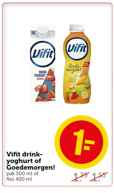 Vifit   drinkyoghurt folder aanbieding bij  Coop - details