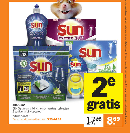 Sun   vaatwasmiddel folder aanbieding bij  Albert Heijn - details