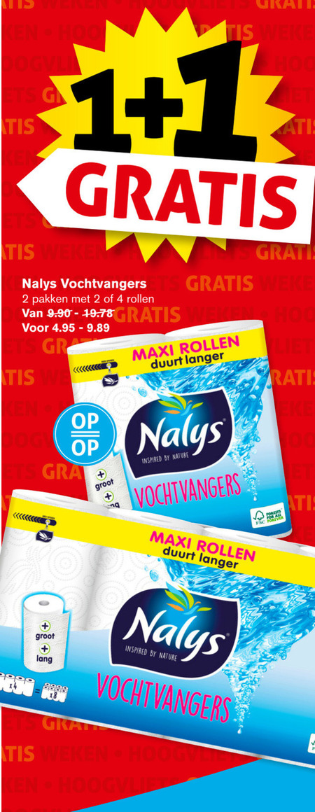 Nalys   keukenpapier folder aanbieding bij  Hoogvliet - details