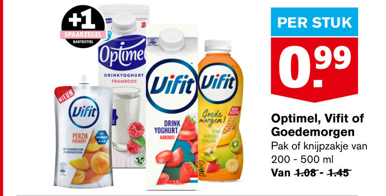 Vifit   drinkyoghurt folder aanbieding bij  Hoogvliet - details