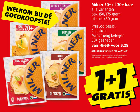 Milner   kaas, kaasplakken folder aanbieding bij  Boni - details