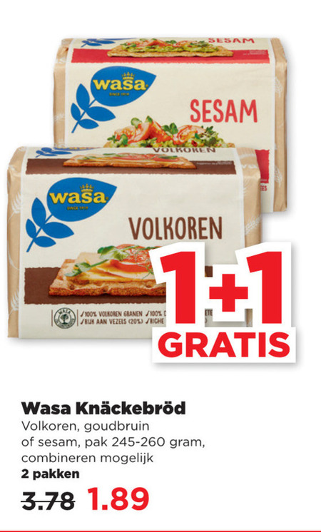 Wasa   knackebrod folder aanbieding bij  Plus - details