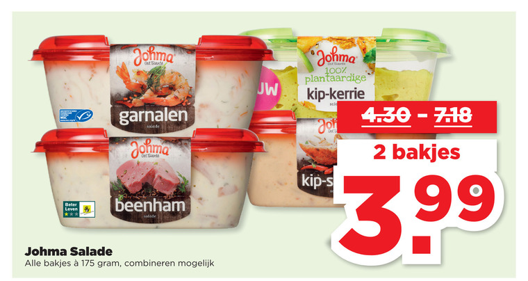 Johma   salade folder aanbieding bij  Plus - details