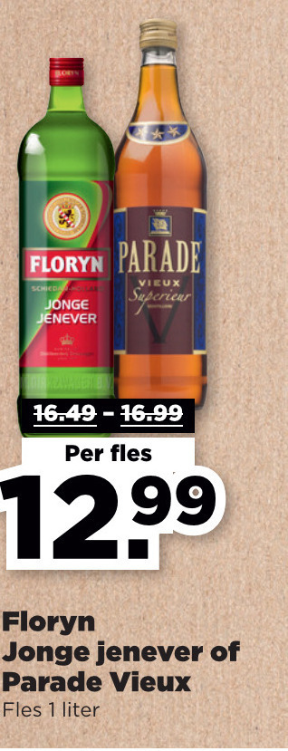 Floryn   jenever, vieux folder aanbieding bij  Plus - details