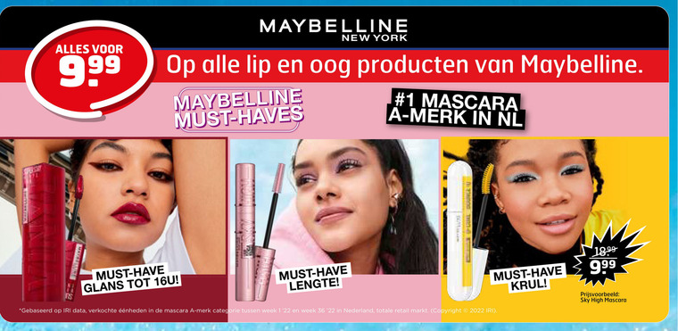 Maskara Folder Maybelline mascara folder aanbieding bij Trekpleister - details