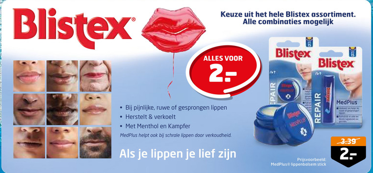 Blistex   lippenbalsem folder aanbieding bij  Trekpleister - details