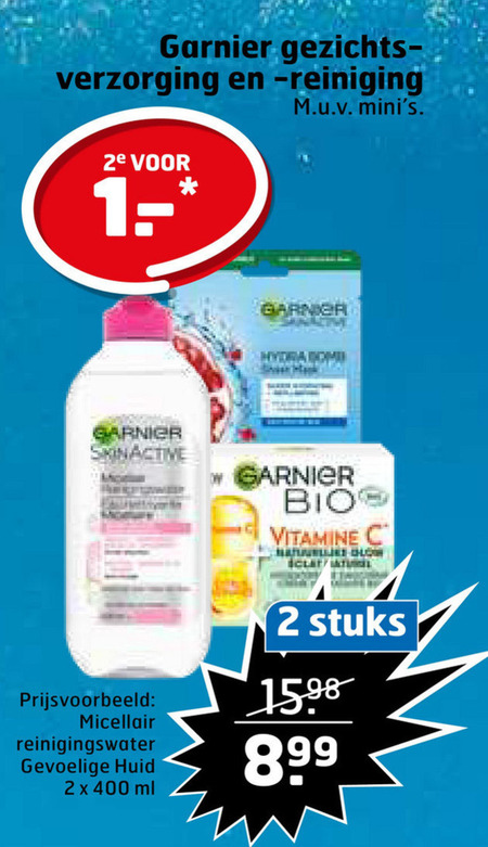 Garnier Skin Active   gezichtsreiniging, gezichtsverzorging folder aanbieding bij  Trekpleister - details