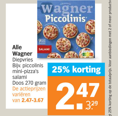 Wagner   diepvriespizza folder aanbieding bij  Albert Heijn - details