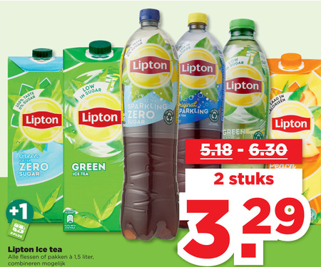 Lipton   ice tea folder aanbieding bij  Plus - details