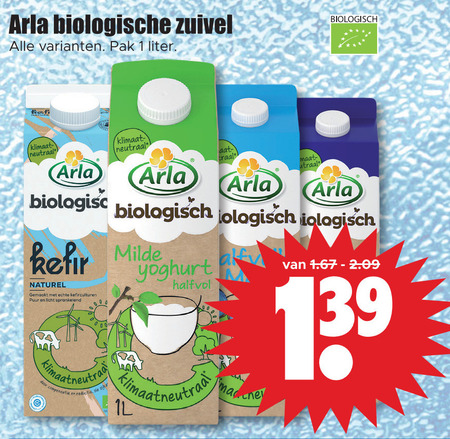 Arla   zuivel, drinkyoghurt folder aanbieding bij  Dirk - details