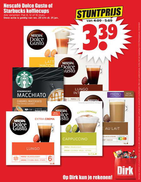 Nescafe   dolce gusto capsules folder aanbieding bij  Dirk - details