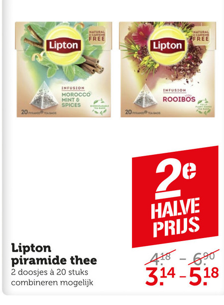 Lipton   thee folder aanbieding bij  Coop - details