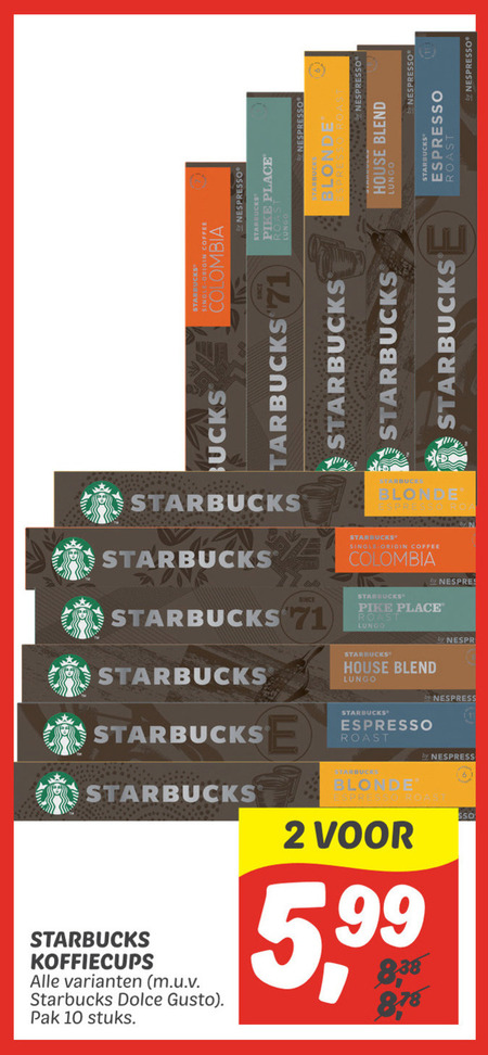 Starbucks   koffiecups folder aanbieding bij  Dekamarkt - details