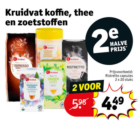 Kruidvat Huismerk   thee, koffiecups folder aanbieding bij  Kruidvat - details