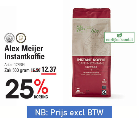 Alex Meijer   oploskoffie folder aanbieding bij  Sligro - details