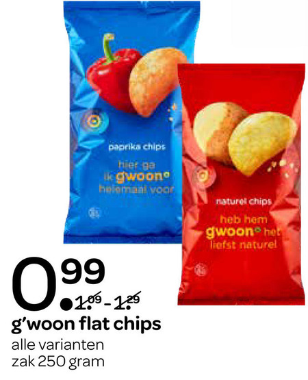 Gwoon   chips folder aanbieding bij  Spar - details