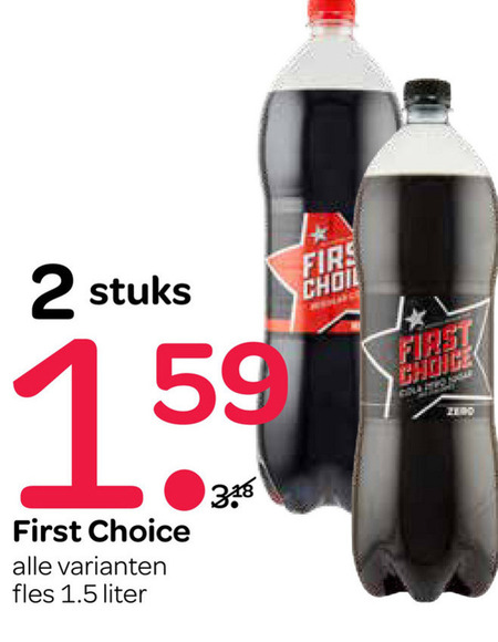 First Choice   cola folder aanbieding bij  Spar - details