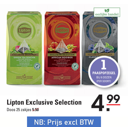 Lipton   thee folder aanbieding bij  Sligro - details