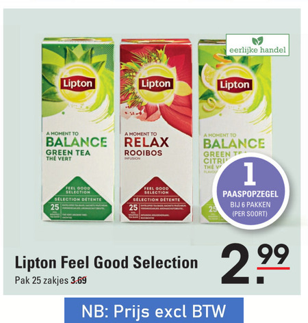 Lipton   thee folder aanbieding bij  Sligro - details