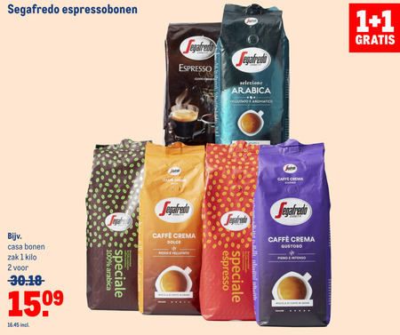 Segafredo   koffiebonen folder aanbieding bij  Makro - details