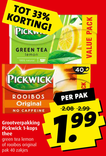 Pickwick   thee folder aanbieding bij  Boni - details