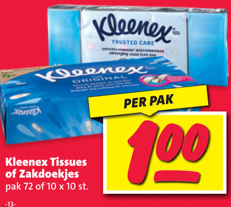 Kleenex   zakdoek, tissue folder aanbieding bij  Nettorama - details