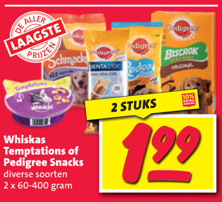 Pedigree Dentastix   kattensnacks, hondensnacks folder aanbieding bij  Nettorama - details