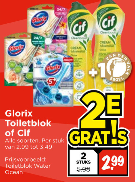 Glorix   toiletblok folder aanbieding bij  Vomar - details