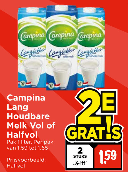 Campina   melk folder aanbieding bij  Vomar - details