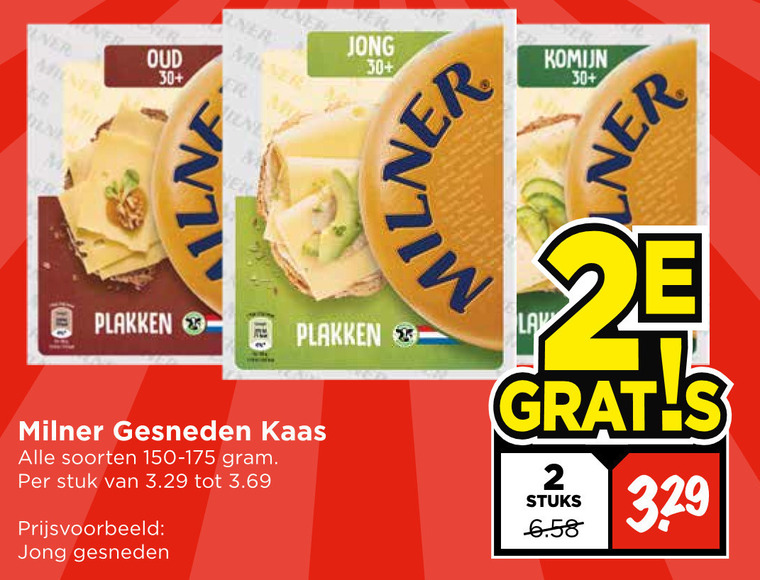 Milner   kaasplakken folder aanbieding bij  Vomar - details