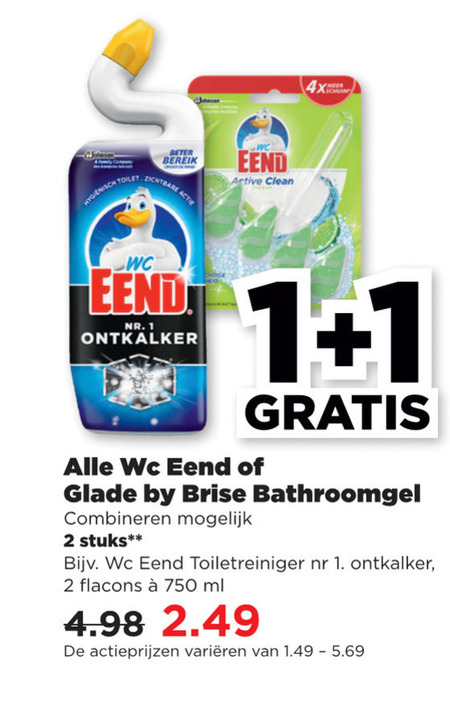 Glade   toiletreiniger, luchtverfrisser folder aanbieding bij  Plus - details