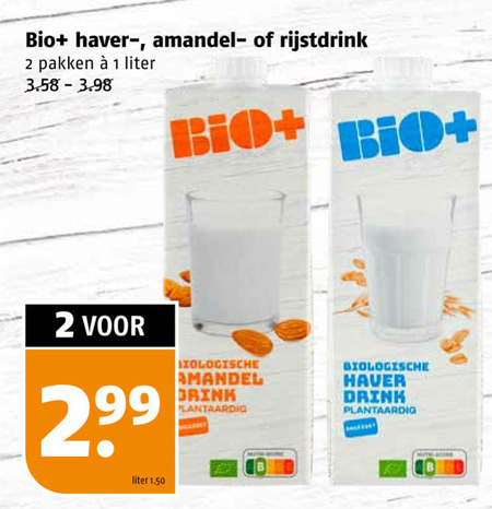 Bio Plus   soja melk folder aanbieding bij  Poiesz - details