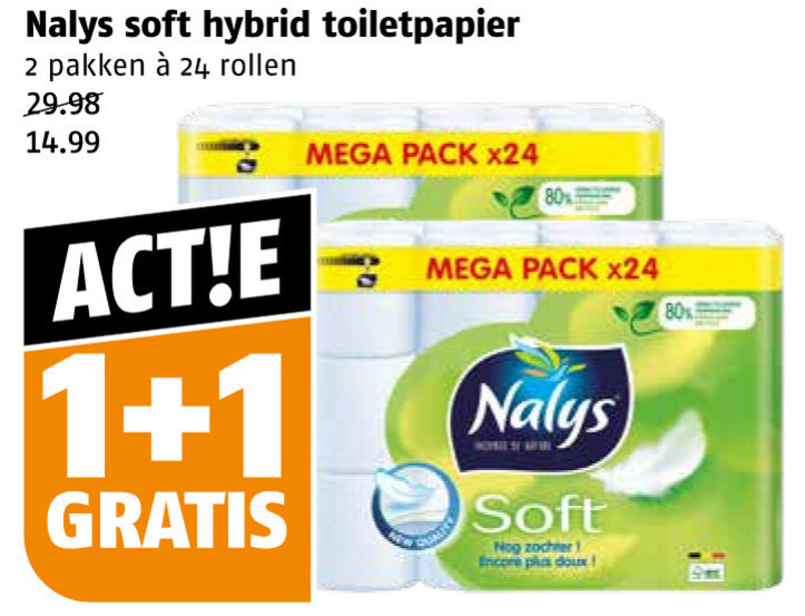 Nalys   toiletpapier folder aanbieding bij  Poiesz - details