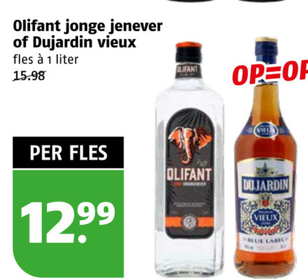 Dujardin   vieux, jenever folder aanbieding bij  Poiesz - details