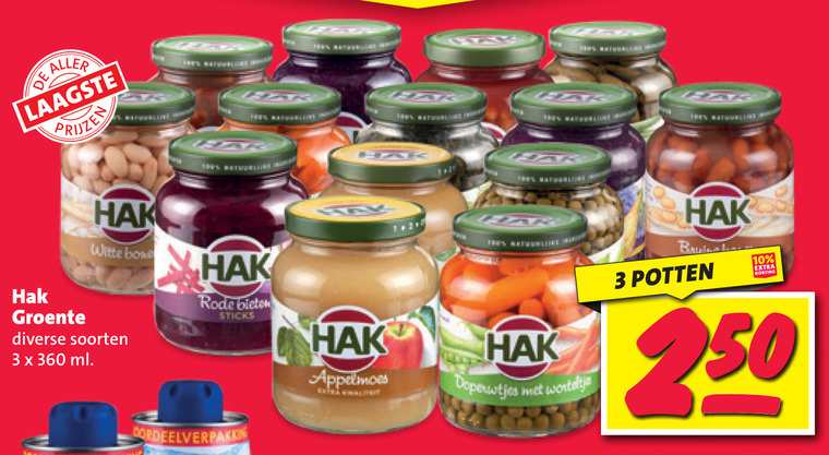 Hak   appelmoes, groenteconserven folder aanbieding bij  Nettorama - details