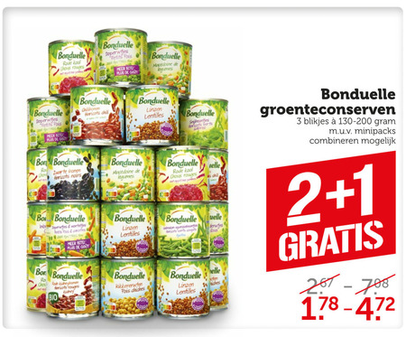 Bonduelle   groenteconserven folder aanbieding bij  Coop - details