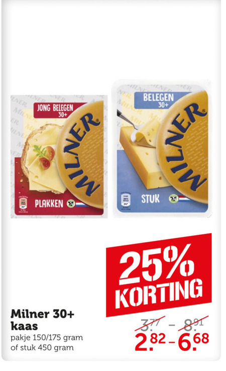 Milner   kaas, kaasplakken folder aanbieding bij  Coop - details