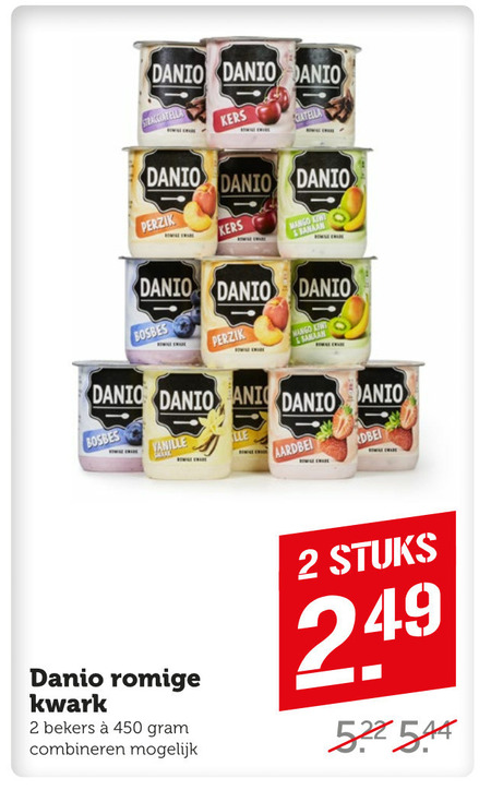 Danone Danio   kwark folder aanbieding bij  Coop - details