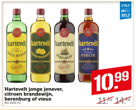 Hartevelt   berenburg, jenever folder aanbieding bij  Coop - details