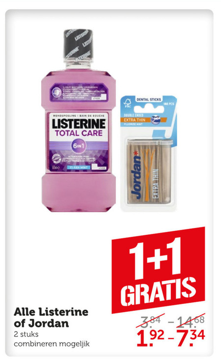 Listerine   mondwater, tandenstokers folder aanbieding bij  Coop - details