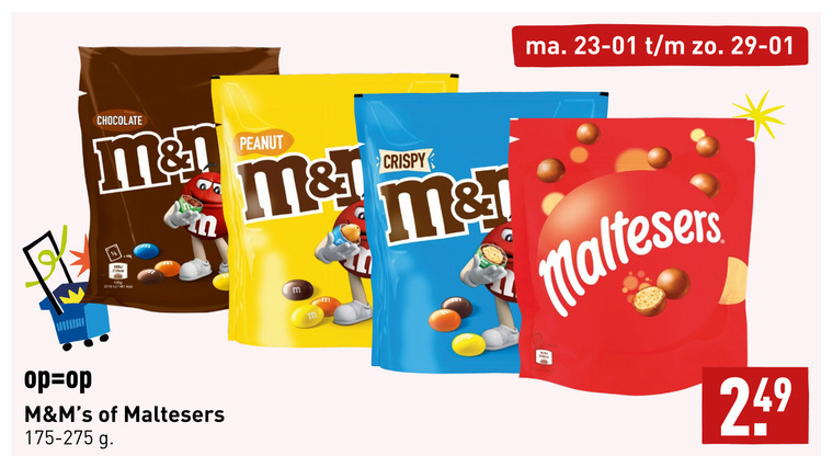 Maltesers   chocoladepindas, chocolade folder aanbieding bij  Aldi - details