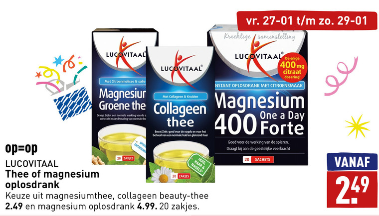 Lucovitaal   thee, voedingssupplement folder aanbieding bij  Aldi - details