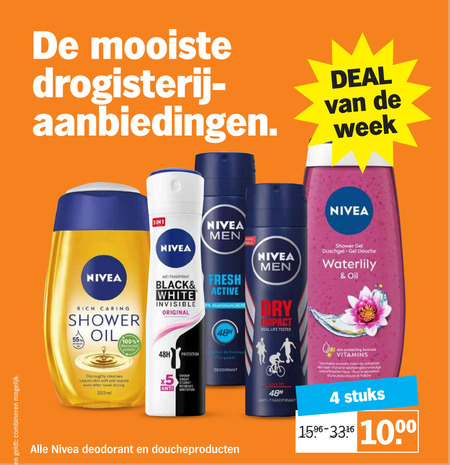 Nivea   deodorant, douchegel folder aanbieding bij  Albert&nbsp;Heijn - details
