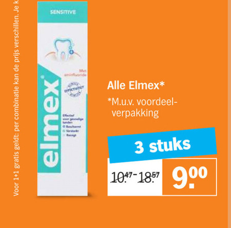 Elmex   tandpasta folder aanbieding bij  Albert Heijn - details