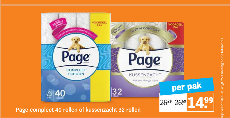 Page   toiletpapier folder aanbieding bij  Albert Heijn - details