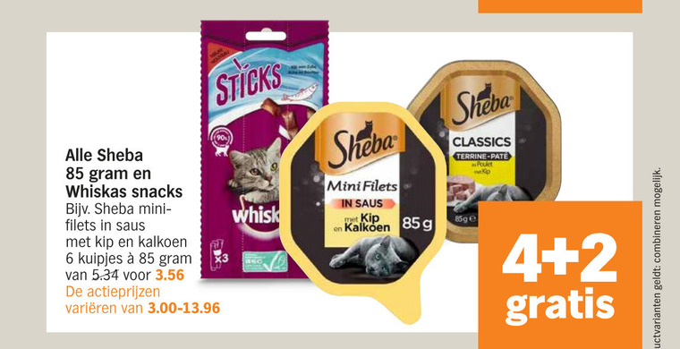 Sheba   kattenvoer folder aanbieding bij  Albert Heijn - details