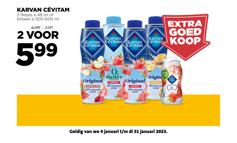 Karvan Cevitam   limonadesiroop folder aanbieding bij  Jumbo - details