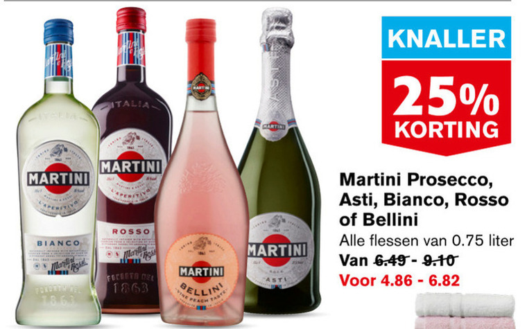 Martini   champagne sparkling wijn, prosecco folder aanbieding bij  Hoogvliet - details