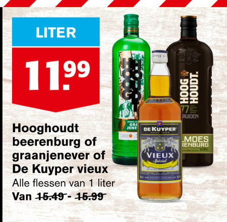 De Kuyper   jenever, vieux folder aanbieding bij  Hoogvliet - details